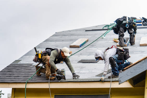 Professional Gutter Installation technician working in Bayard, IA
